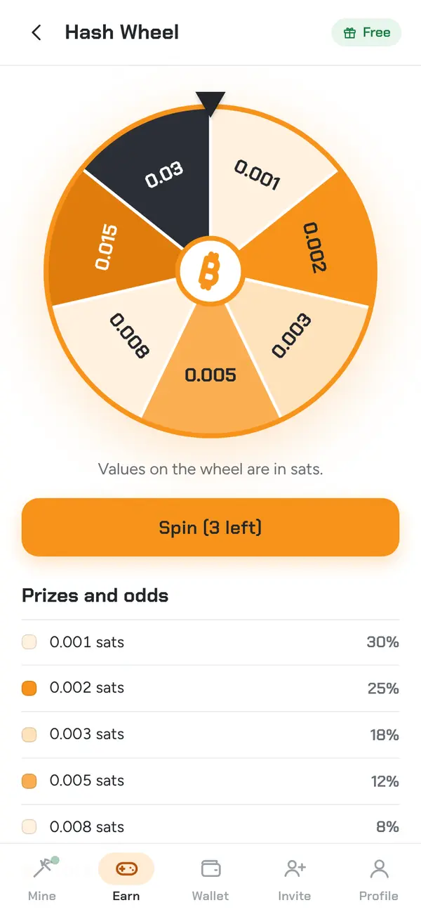 Hash Wheel game